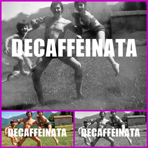 Giochi estivi in proprietà; io a destra, mio fratello a sinistra e mio padre che ci sostiene in equilibrio. Sullo sfondo, dalla mia parte, la ex chiesetta, oggi suggestivo appartamentino tra i filari.